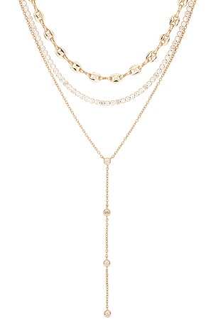 BaubleBar Catalina Gold Layered Necklace in Metallic Gold