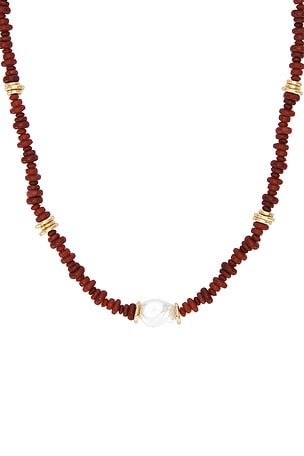BaubleBar Farah Beaded Necklace in Red