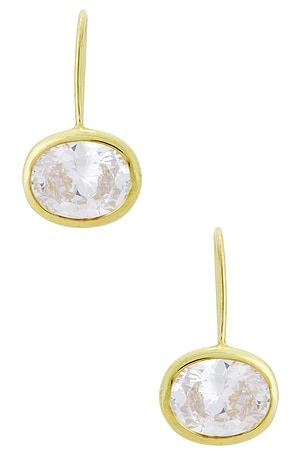 Fallon 14k Gold Bezel Earrings BaubleBar