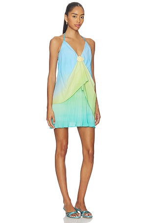 Baobab vestido cassis en color Verde, Azul