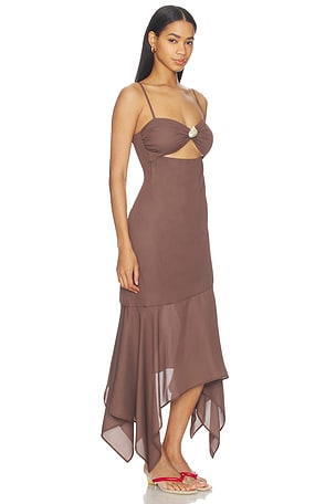 Baobab Josefina Maxi Dress in Brown