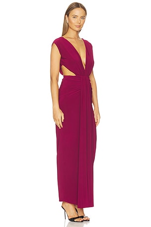 Baobab Nia Maxi Dress in Burgundy