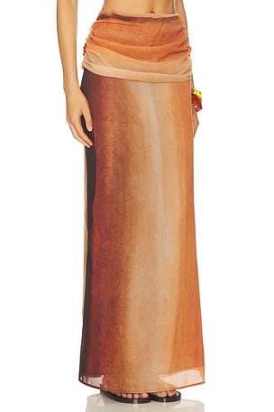 Baobab Sumaq Maxi Skirt in Burnt Orange