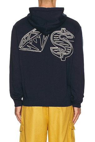Billionaire Boys Club Karat Hoodie in Navy. Size XL/1X. Also