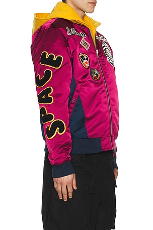 Billionaire Boys Club Space Suit Bomber Jacket in Burgundy