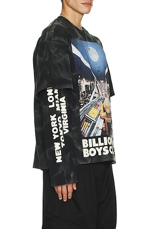 Billionaire Boys Club Arrival Long Sleeve Tee in Black
