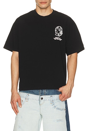 Billionaire Boys Club Text Cropped Tee in Black