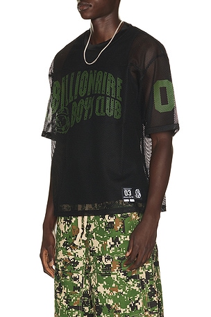 Billionaire Boys Club Varsity Short Sleeve Jersey in Black