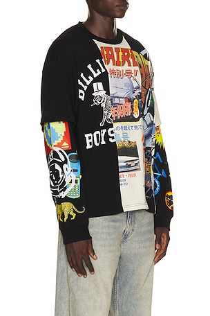 Billionaire Boys Club Original Layered Long Sleeve Tee in Black