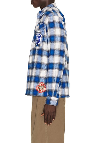 Billionaire Boys Club Society Long Sleeve Shirt in Blue