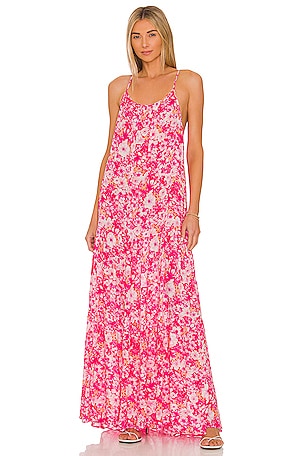 knee length dresses for ladies Bloom Strapless Maxi Dress - Pink Floral main image 1