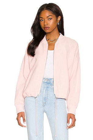 Steve Madden Down for the Gauze Jacket in Rose REVOLVE