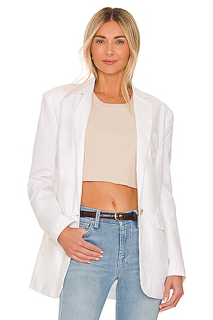 Linen On The Edge Blazer Steve Madden