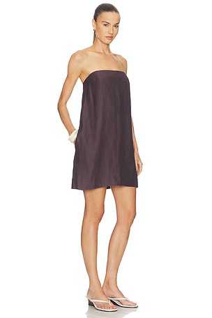 Bondi Born Bormio Strapless Mini Dress in Chocolate