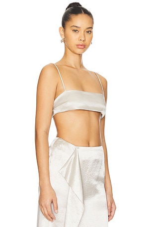 Bondi Born Kobe Slimline Bodice in Metallic Silver