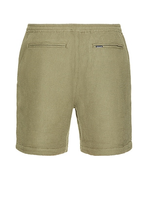 Barbour Sandwood Waffle Short in Olive
