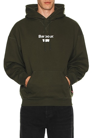Barbour x Levi's Graphic Hoodie in Green. Size S. Also