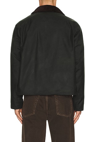 Barbour Spey Wax Jacket in Dark Green