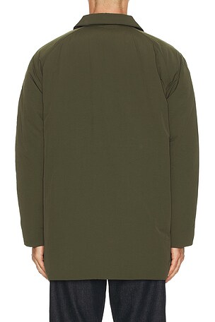 Barbour Wadded Lorden Showerproof Mac Jacket in Olive