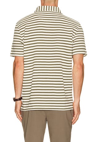 Barbour Farlam Striped Tailored Polo in White