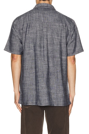 Barbour Bowston Linen Blend Summer Shirt in Blue. Size XL/1X. Also