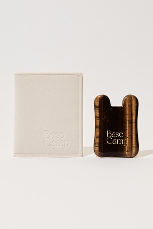 Base Camp Beauty Tiger's Eye Gua Sha Lifting Tool in Brown