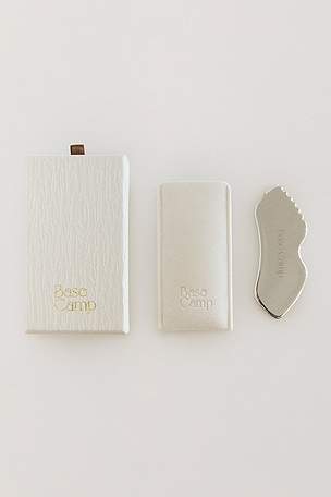 Base Camp Beauty Stainless Steel Gua Sha Lifting Tool in Metallic Silver