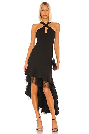 完売間近！【BCBG MAXAZRIA】High-Low Cocktail Dress Amazon.com: BCBGMAXAZRIA Women's Sleeveless Illusion Neck