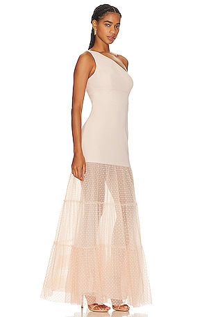 BCBGMAXAZRIA Long Evening Dress in Blush