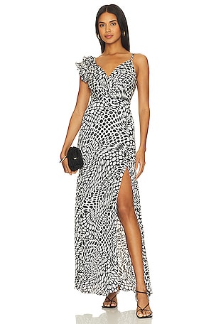 Long Printed Evening Dress BCBGMAXAZRIA