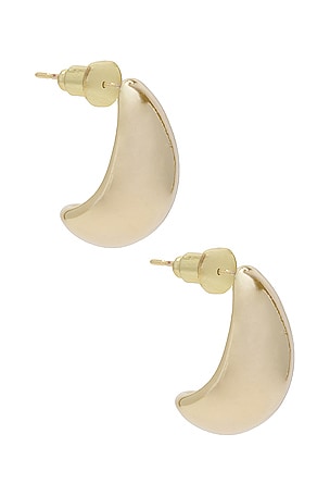 BRACHA Hendrix Baby Dome Hoops in Metallic Gold