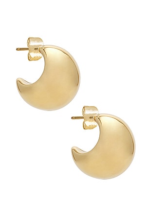 BRACHA Jenny Dome Earrings in Metallic Gold