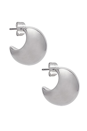 BRACHA Jenny Dome Earrings in Metallic Silver