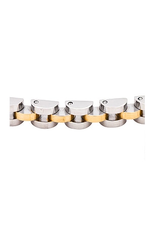BRACHA Mini Rolly Two Tone Necklace in Metallic Silver