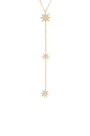 BRACHA Lillian Burst Lariat Necklace in Metallic Gold