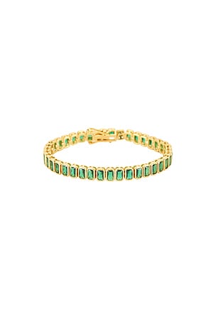 BRACHA Esmi Rectangle Tennis Bracelet in Metallic Gold