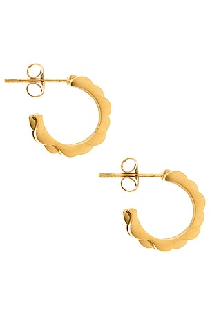 BRACHA Rolly Baby Hoops in Metallic Gold