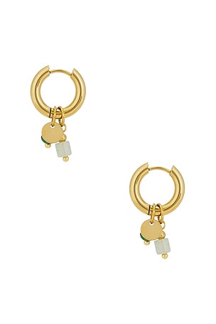BRACHA Sage Hoop Earrings in Metallic Gold