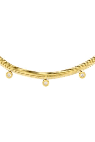 BRACHA Adeline Necklace in Unique Color & Gold in Metallic Gold