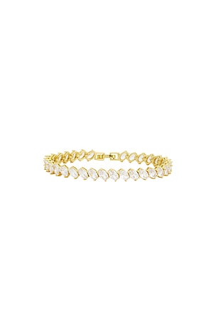 BRACHA Karter Tennis Bracelet in Metallic Gold