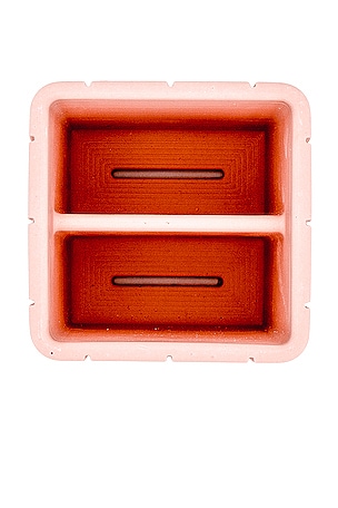 Block Design Tile Desk Tidy in Pink