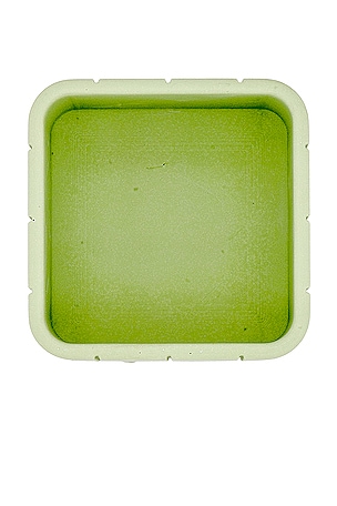 Block Design Tile Square Pot in Green