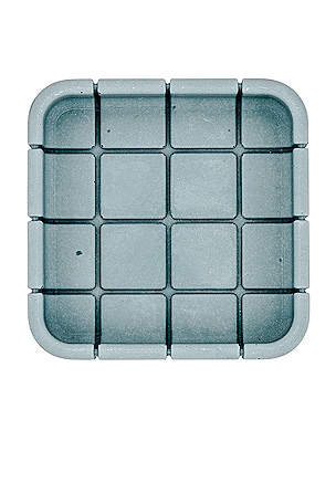 Block Design Tile Square Dish in Blue