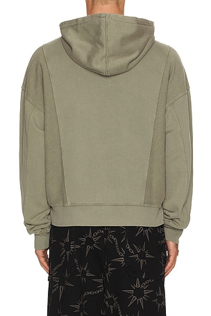Brain Dead Mendoza Cropped Hoodie in Green