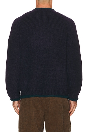 Brain Dead Brooks Brothers California Rolled Neck Sweater in Blue