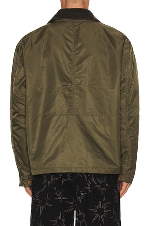 Brain Dead Cropped Chore Jacket in Army. Size XL/1X. Also
