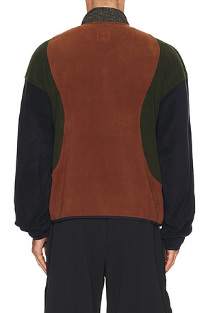 Brain Dead Equipment Ripstop Pullover Fleece Jacket in Blue