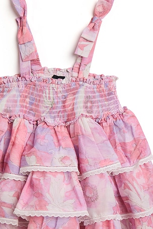 Bardot junior vestido de capas lexie en color rosado