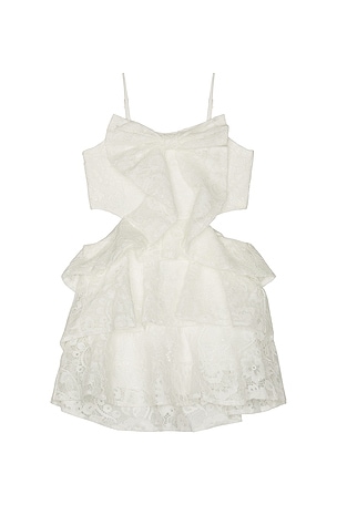 Bardot Junior Tulip Lace Bow Dress in White