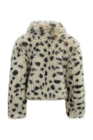 Bardot Junior Kids Leo Faux Fur Coat in Grey